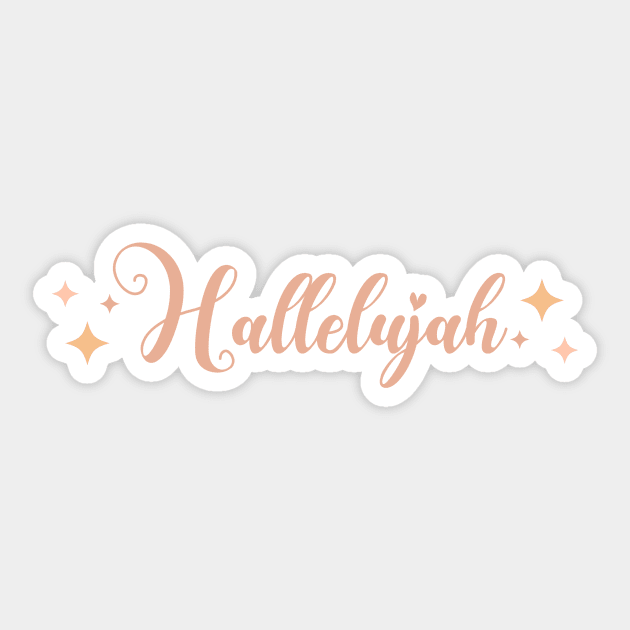 Hallelujah - Praise & Worship God Christian Design Sticker by Heavenly Heritage